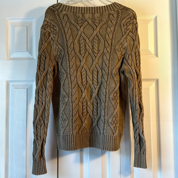 SER.O.YA Liam Cable Knit Sweater in Tan Acid Wash sz S - Picture 8 of 15